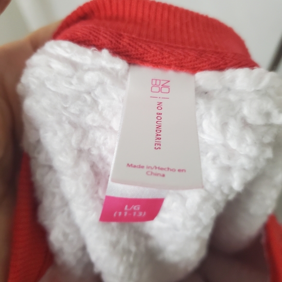 No Boundaries fleece Christmas reindeer present sweatshirt - Picture 8 of 8